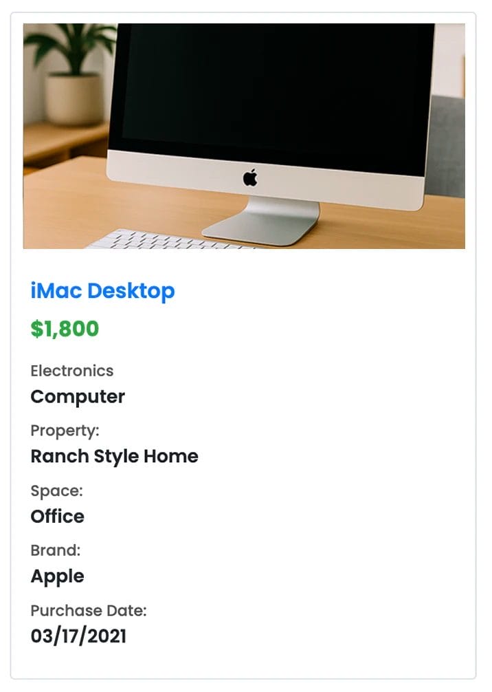 Property Hero best home inventory app for estate planning