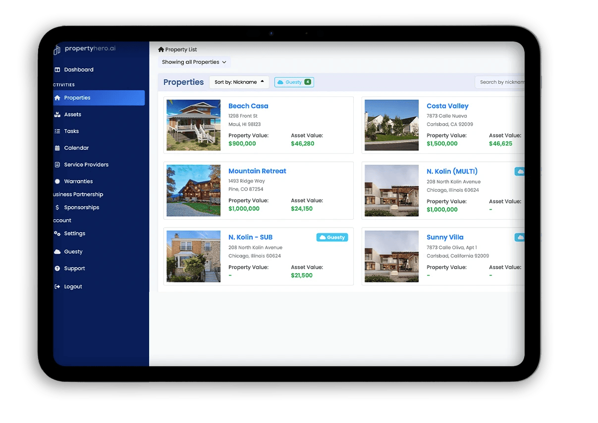 Property Hero Asset Management Disaster Recovery Software Screenshot 01